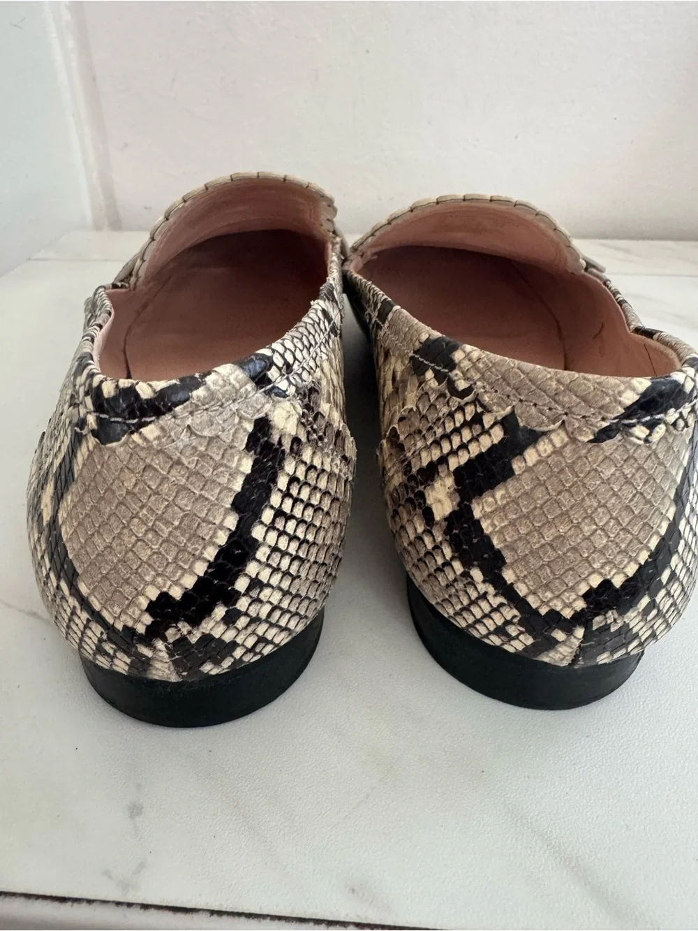 Kate Spade New York Cara Flora Snake Print Leather Loafers Size